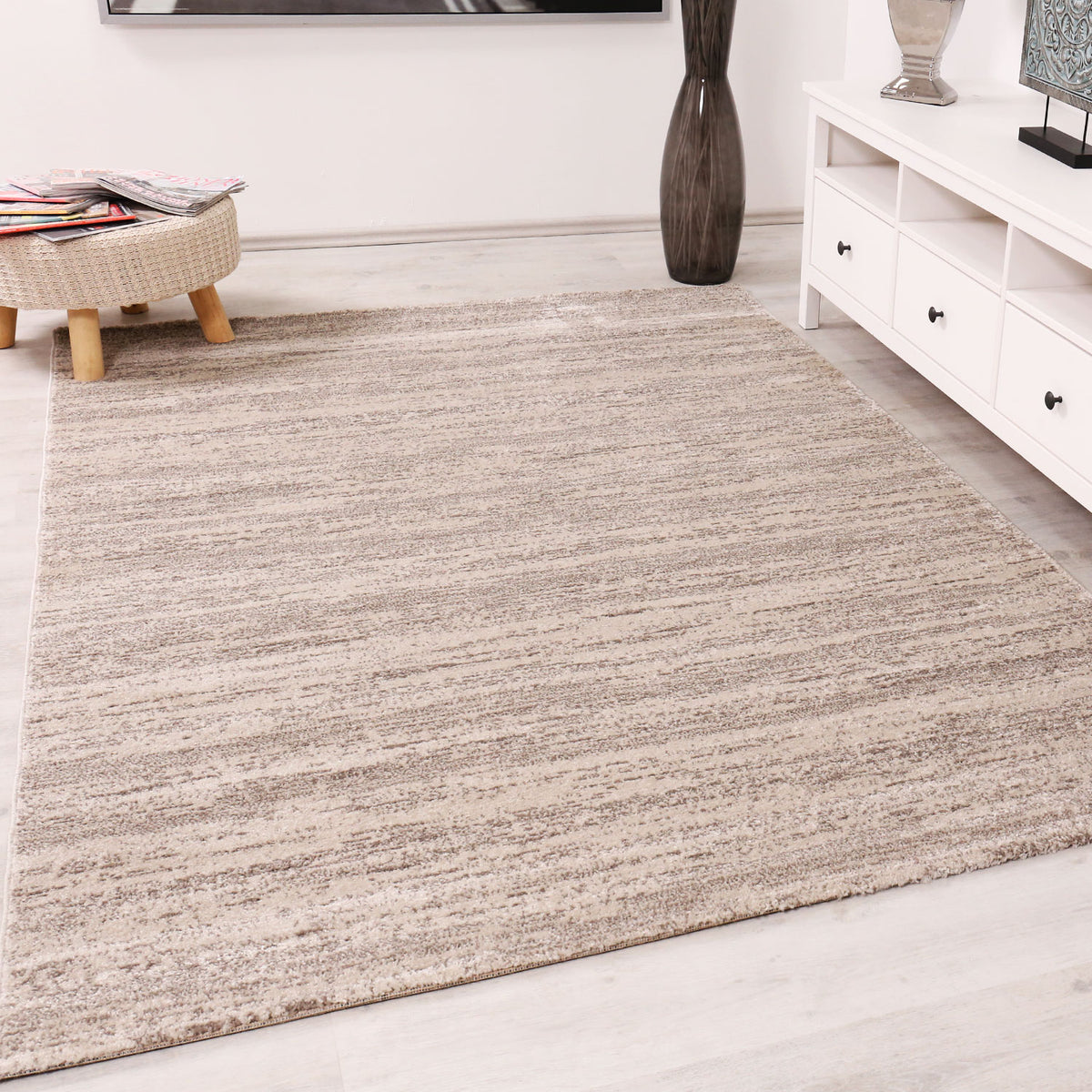 Cordoba6824 Beige Heathered Short Pile Rug