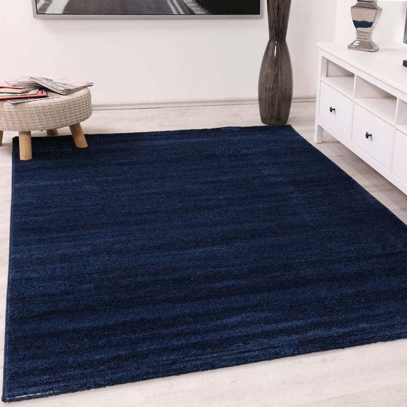 Cordoba6824 Blue Heathered Short-Pile Rug-zoom-