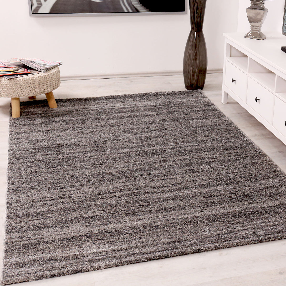 Cordoba6824 Grey Mottled Low-Pile Rug