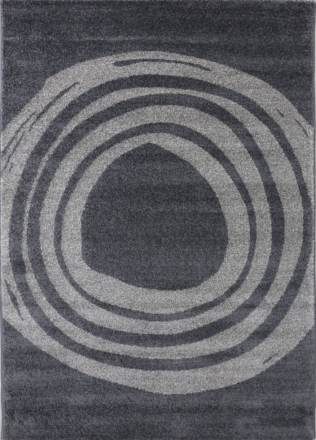 Modern rug for living room, bedroom, designer rug, dark grey, light grey melange, short pile rug