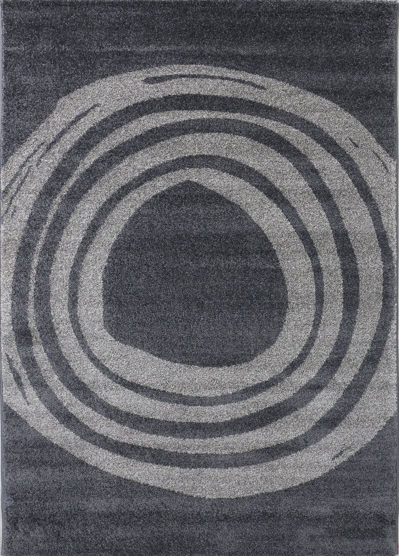 Modern rug for living room, bedroom, designer rug, dark grey, light grey melange, short pile rug-zoom-
