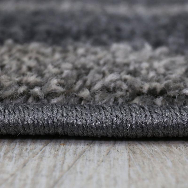Modern rug for living room, bedroom, designer rug, dark grey, light grey melange, short pile rug-zoom-