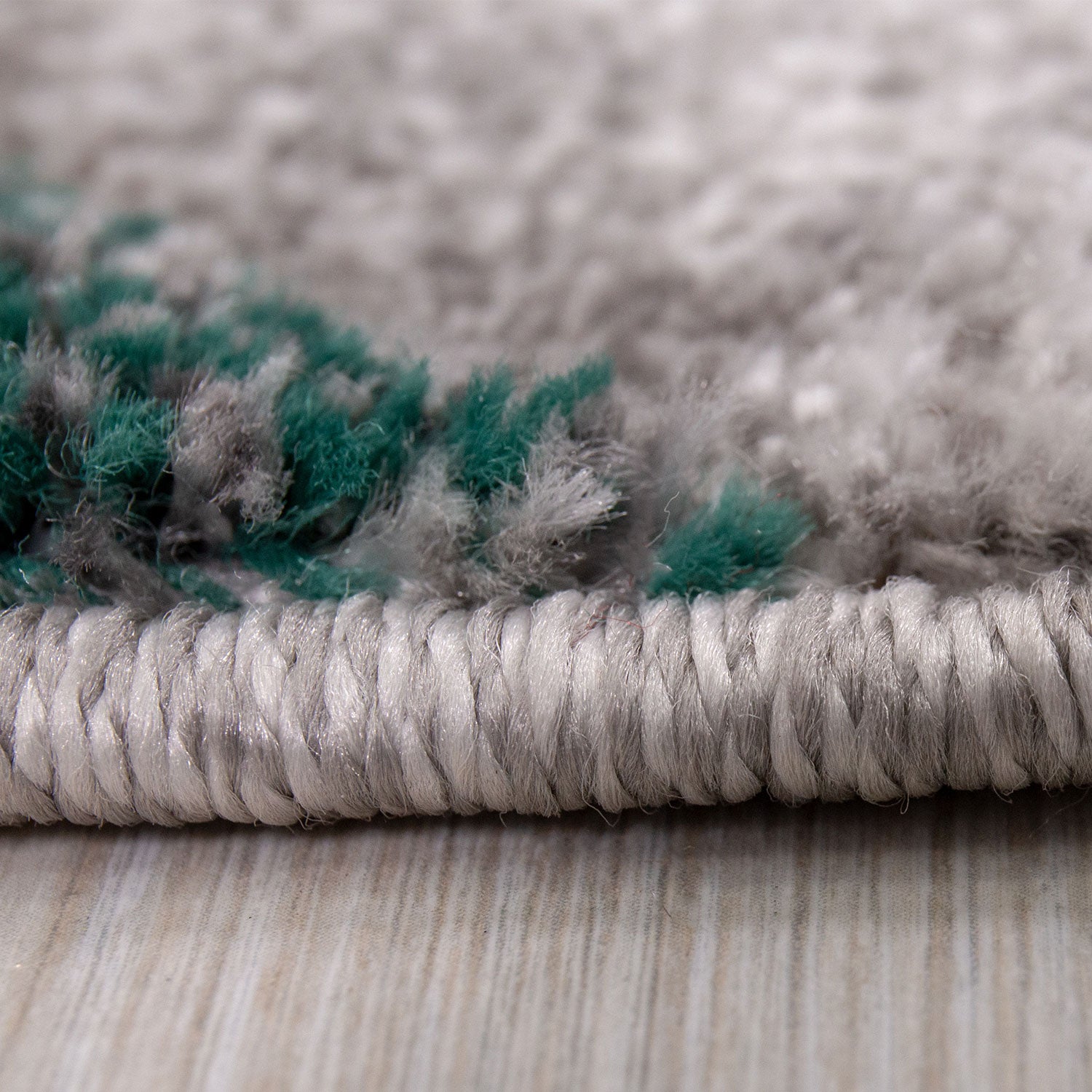 Designer Modern Wave Rug Living Room Interior Design New Green-3