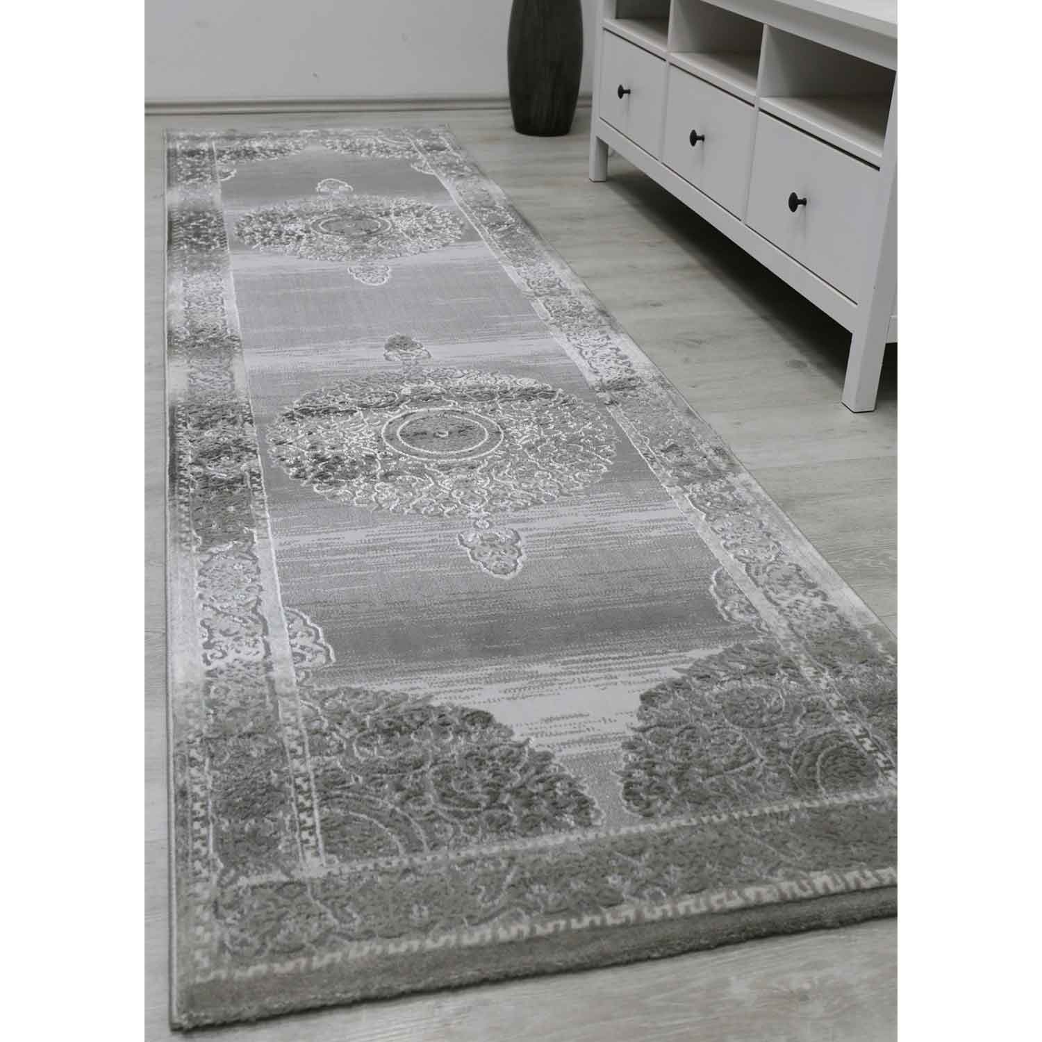 Designer Rug Dubai Grey Elegant Oriental