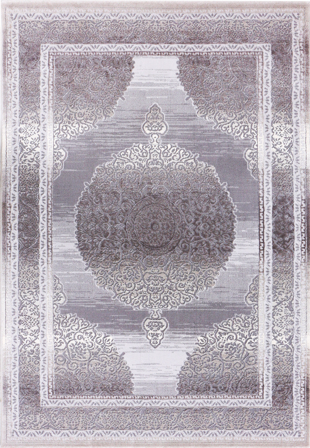 Designer Rug Dubai Grey Elegant Oriental