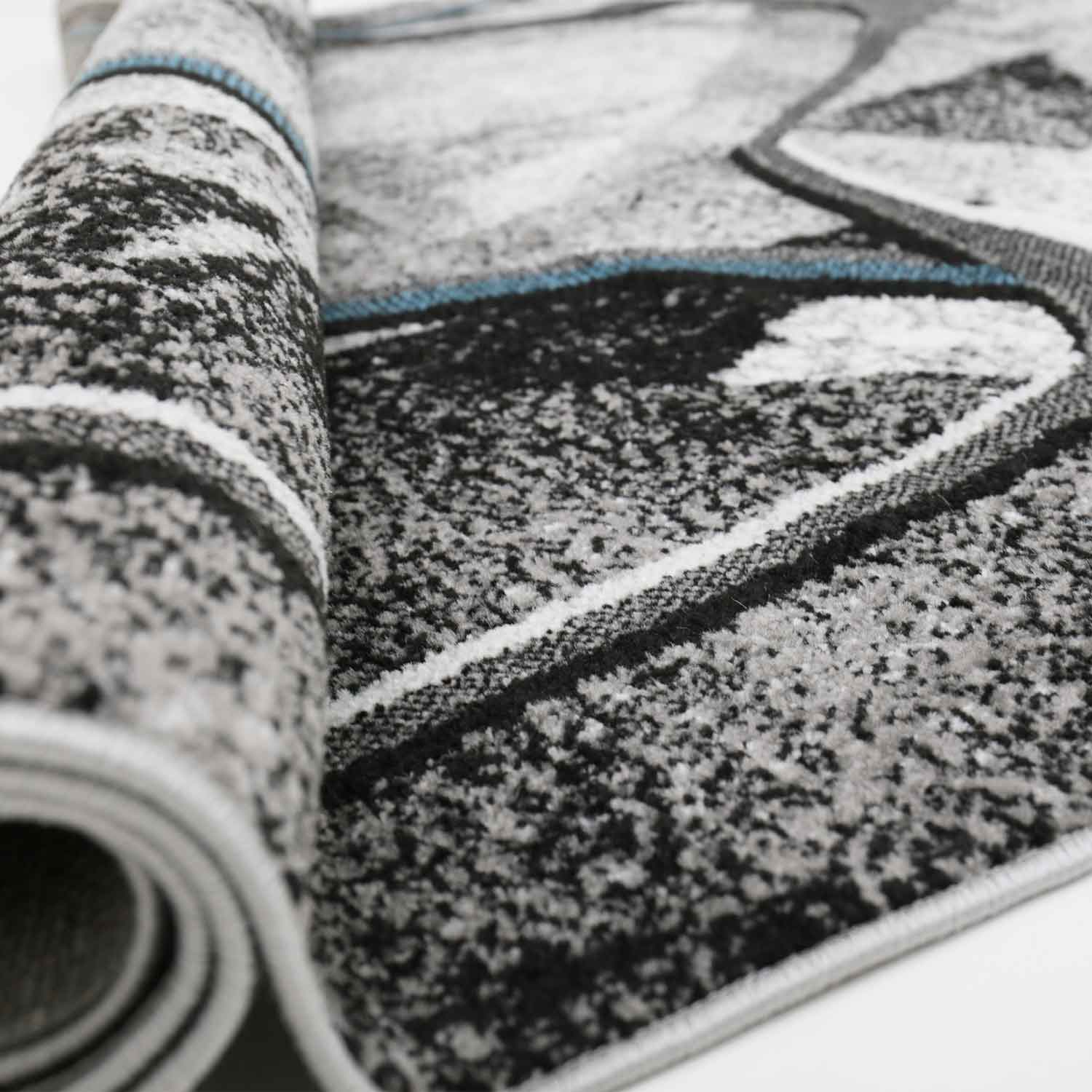 Designer Teppich Wohnzimmer Geometrisches Muster Steifen Optik Meliert-zoom-4