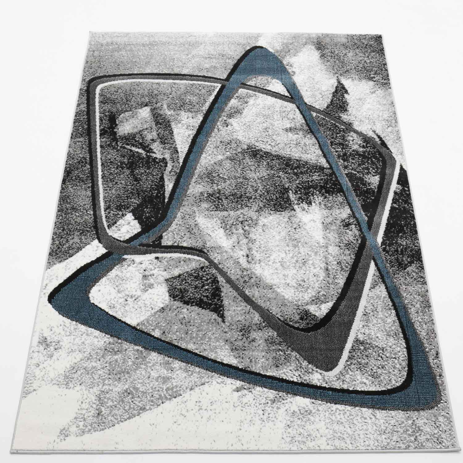 Designer Teppich Wohnzimmer Geometrisches Muster Steifen Optik Meliert-zoom-5