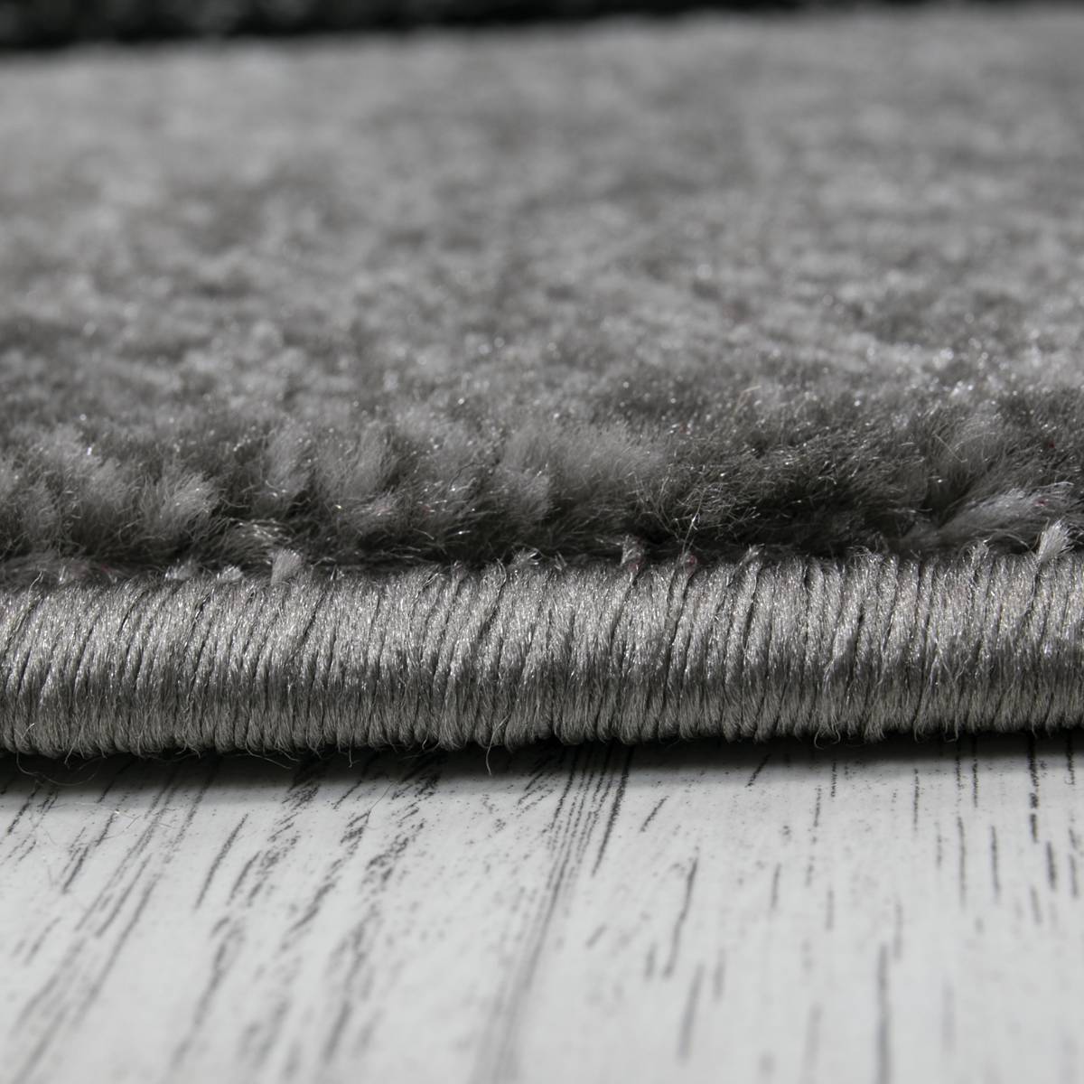 Designer Teppich Wohnzimmer Grau Kariert mit Farbverlauf und Konturenschnitt-zoom-4