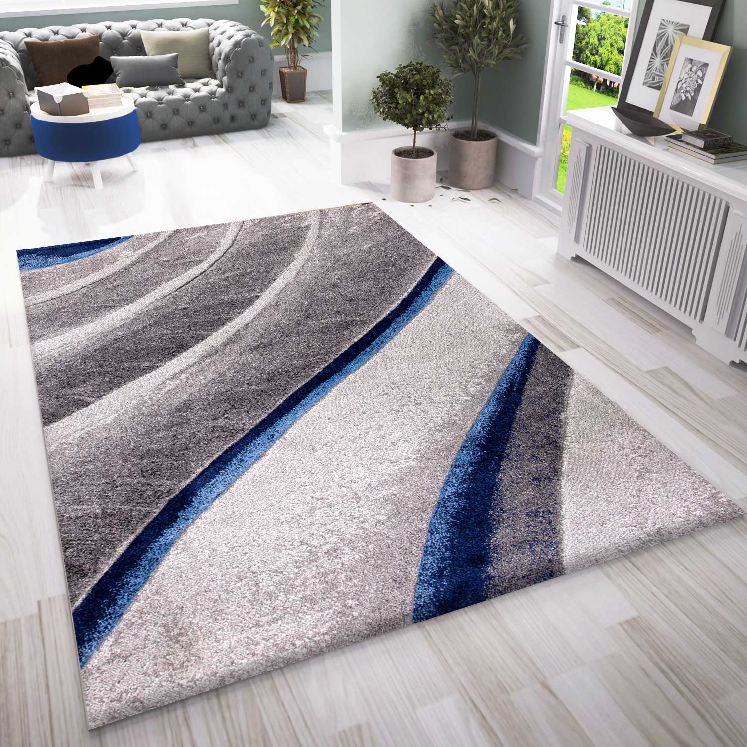 Designer Modern Wave Rug Living Room Interior Design New-zoom-1