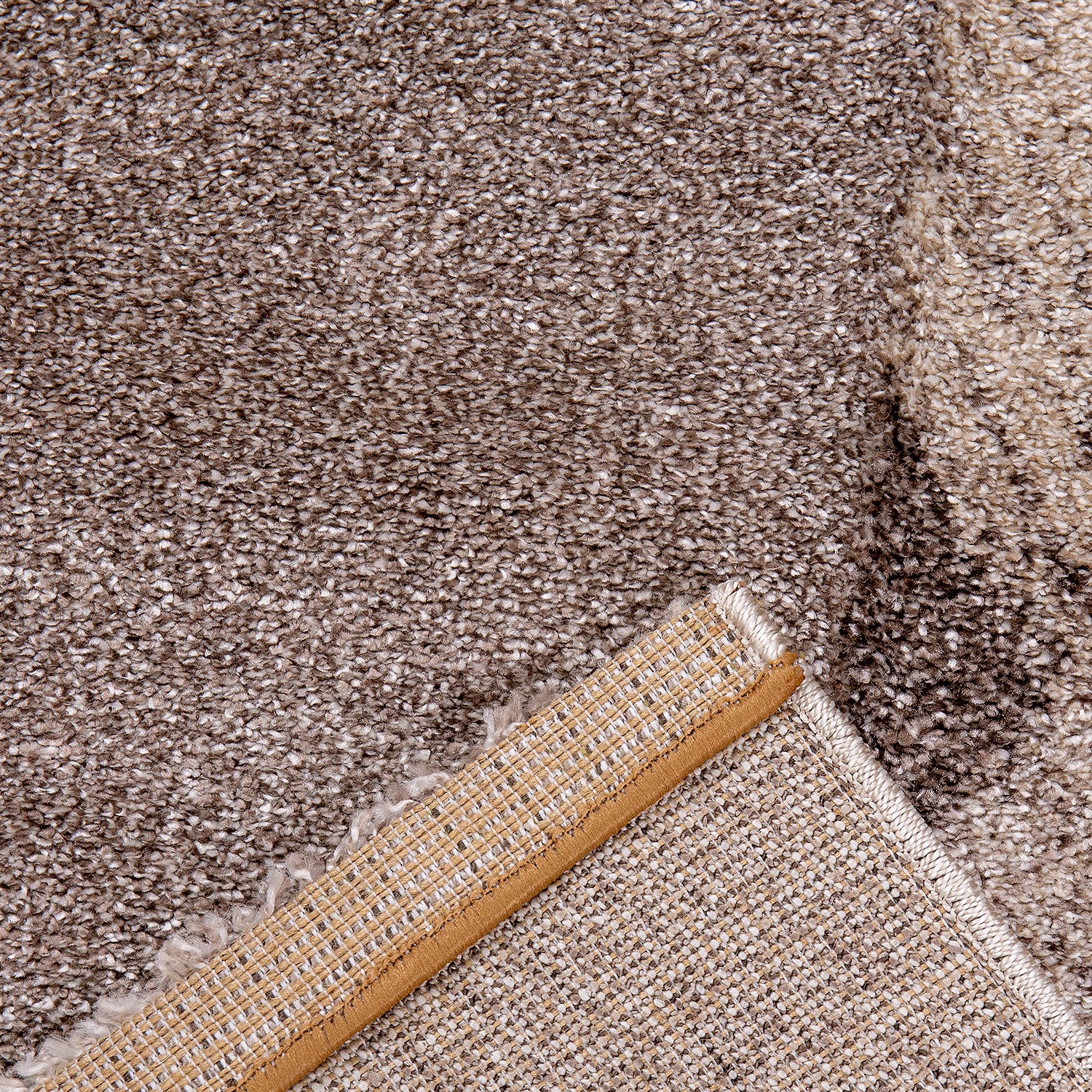 Designer rug for living room, modern beige interior design