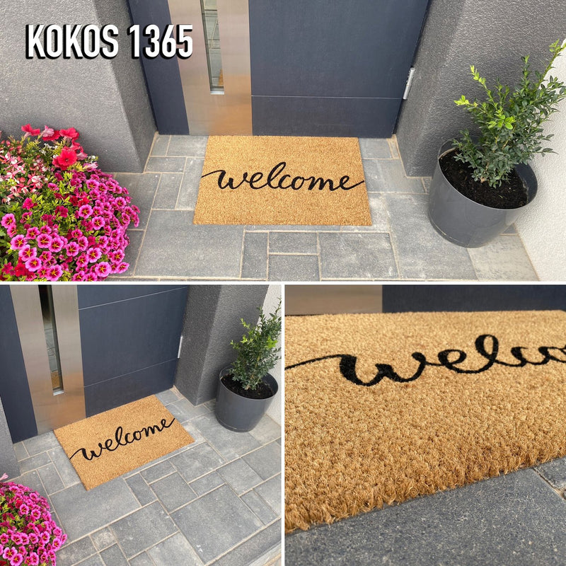 Coconut doormat, indoor & outdoor dirt trapper for front door, doormat, patio, balcony-zoom-