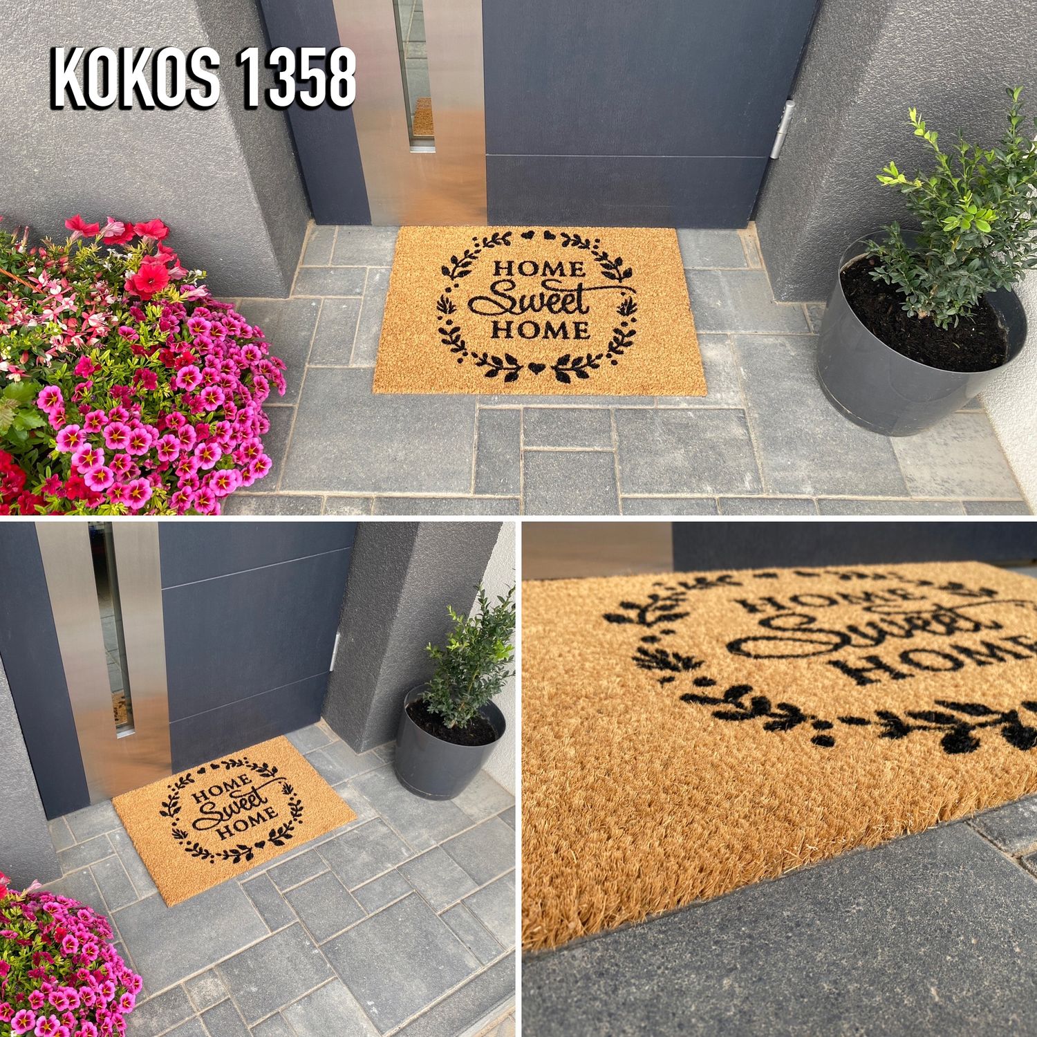 Coconut doormat, indoor & outdoor dirt trapper for front door, doormat, patio, balcony-zoom-6