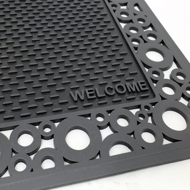 Entrance doormat, outdoor rubber mat, dirt trapper for front door, doormat, patio, balcony-zoom-