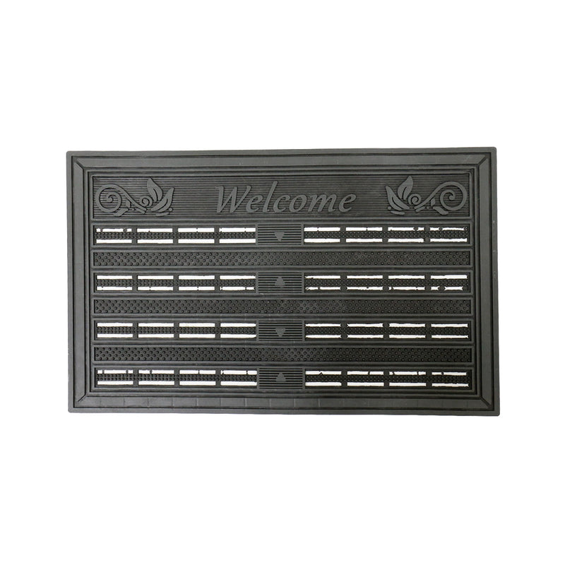 Entrance doormat, outdoor rubber mat, dirt trapper for front door, doormat, patio, balcony-zoom-