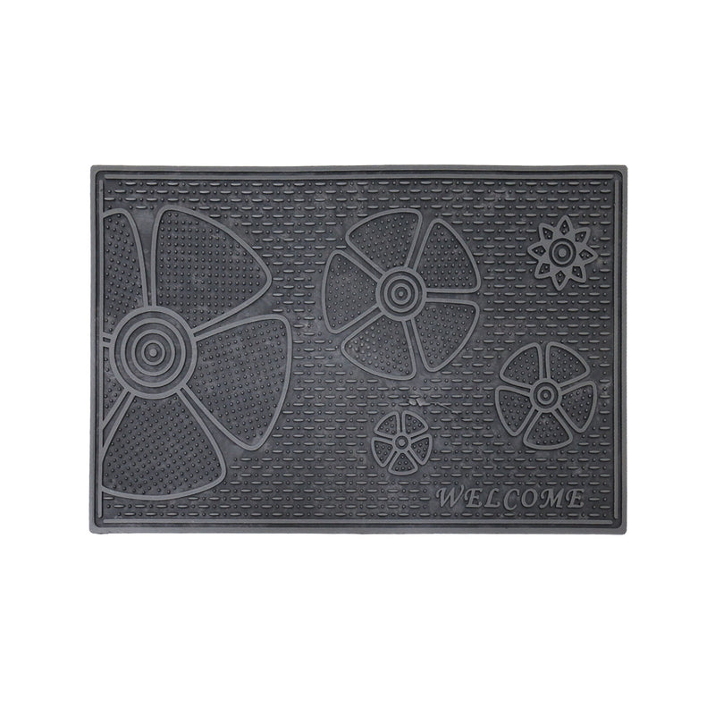 Entrance doormat, outdoor rubber mat, dirt trapper for front door, doormat, patio, balcony-zoom-