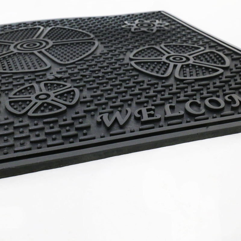 Entrance doormat, outdoor rubber mat, dirt trapper for front door, doormat, patio, balcony-zoom-