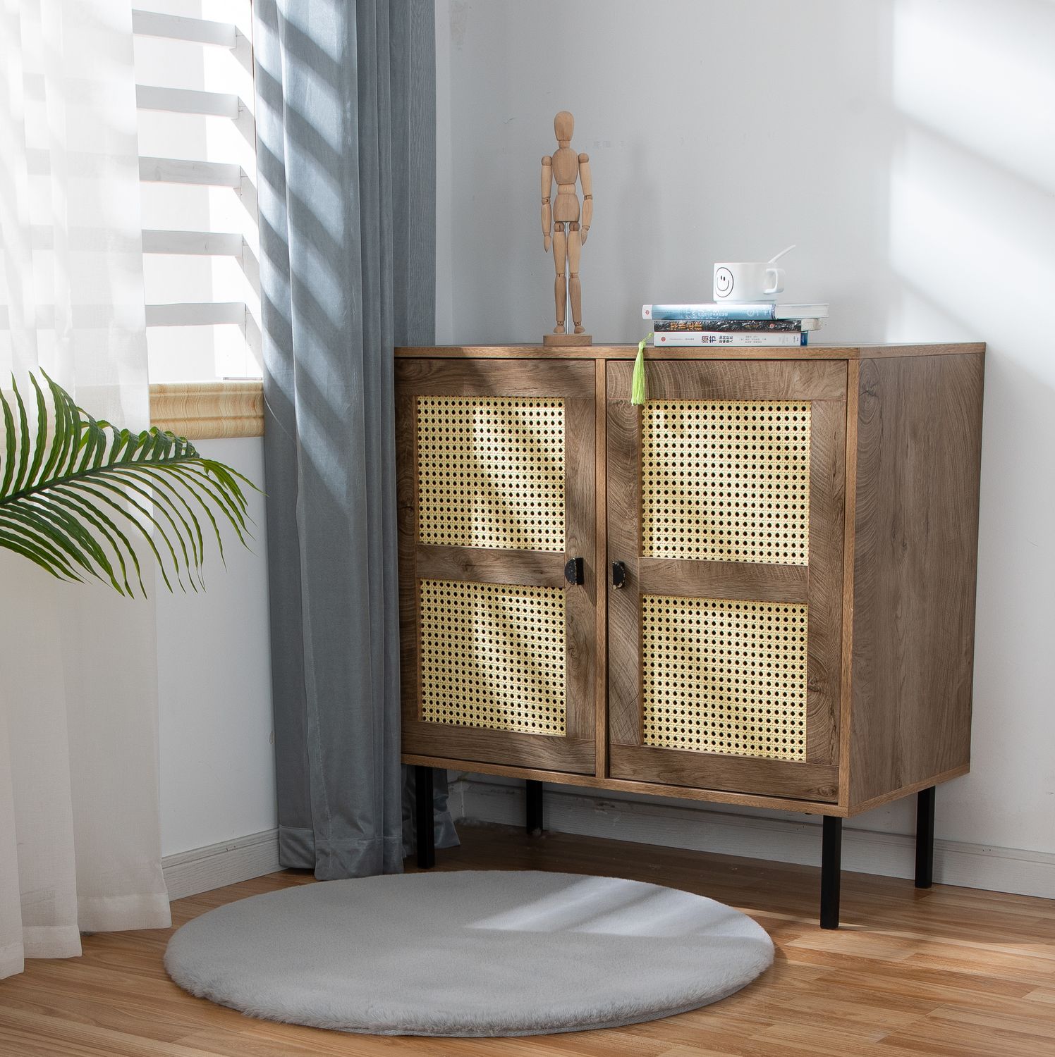 Deluxe washable fur rug, soft high-pile rug in a solid color, cozy for your living room or bedroom-zoom-16