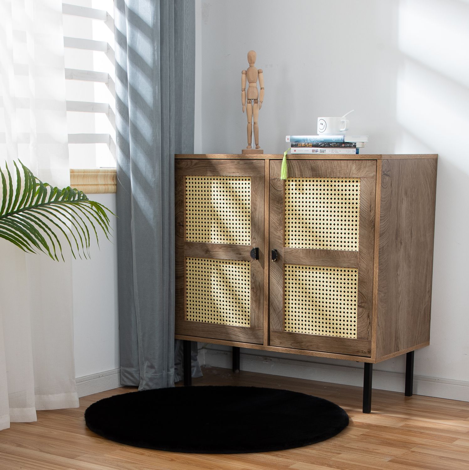 Deluxe washable fur rug, soft high-pile rug in a solid color, cozy for your living room or bedroom-9