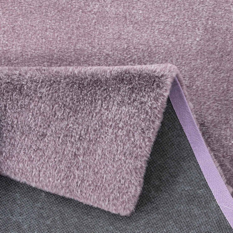 Faux fur rug, mottled with double color gradient, dense, fluffy, silky sheen, high pile-zoom-