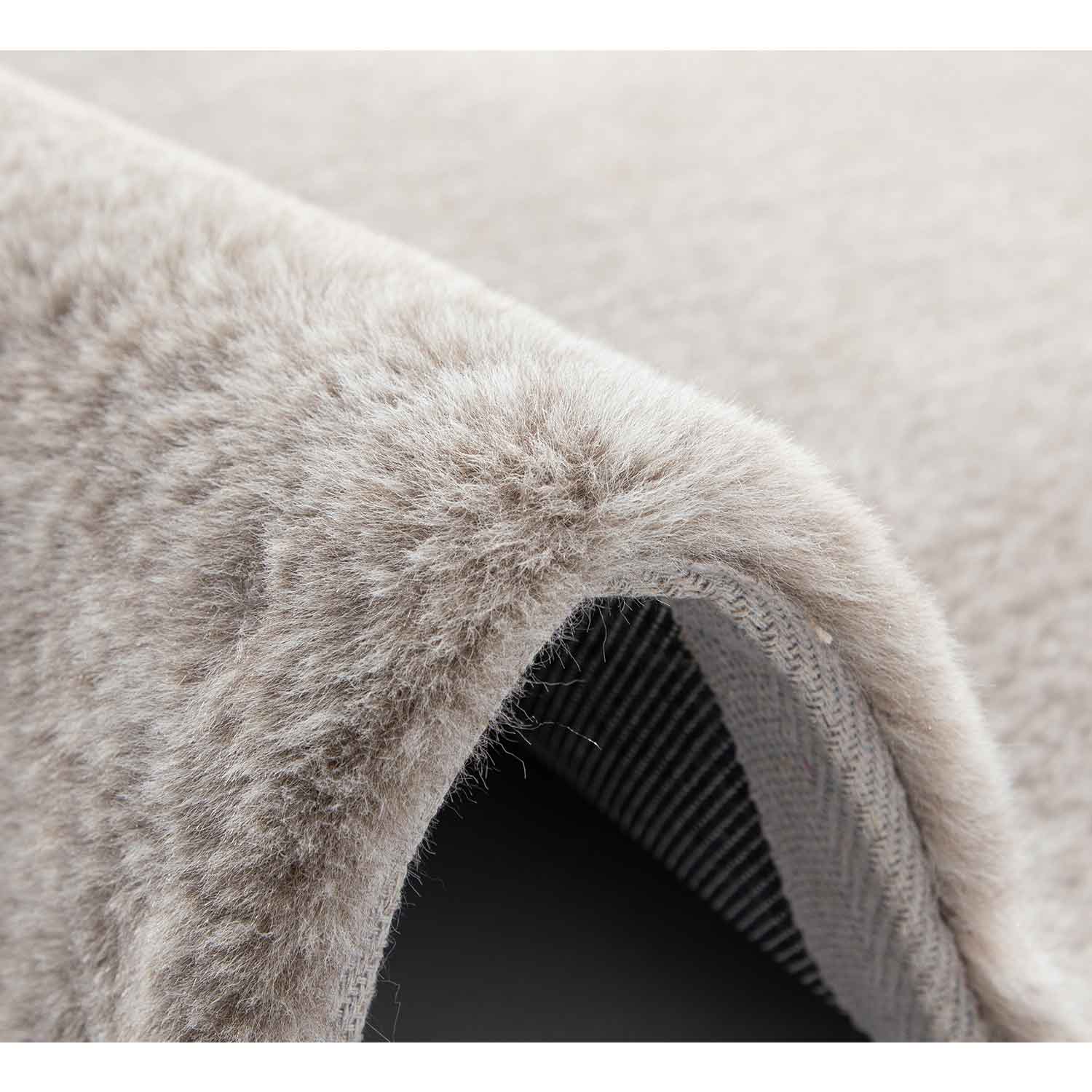 Faux fur rug, mottled with double color gradient, dense, fluffy, silky sheen, high pile-zoom-11