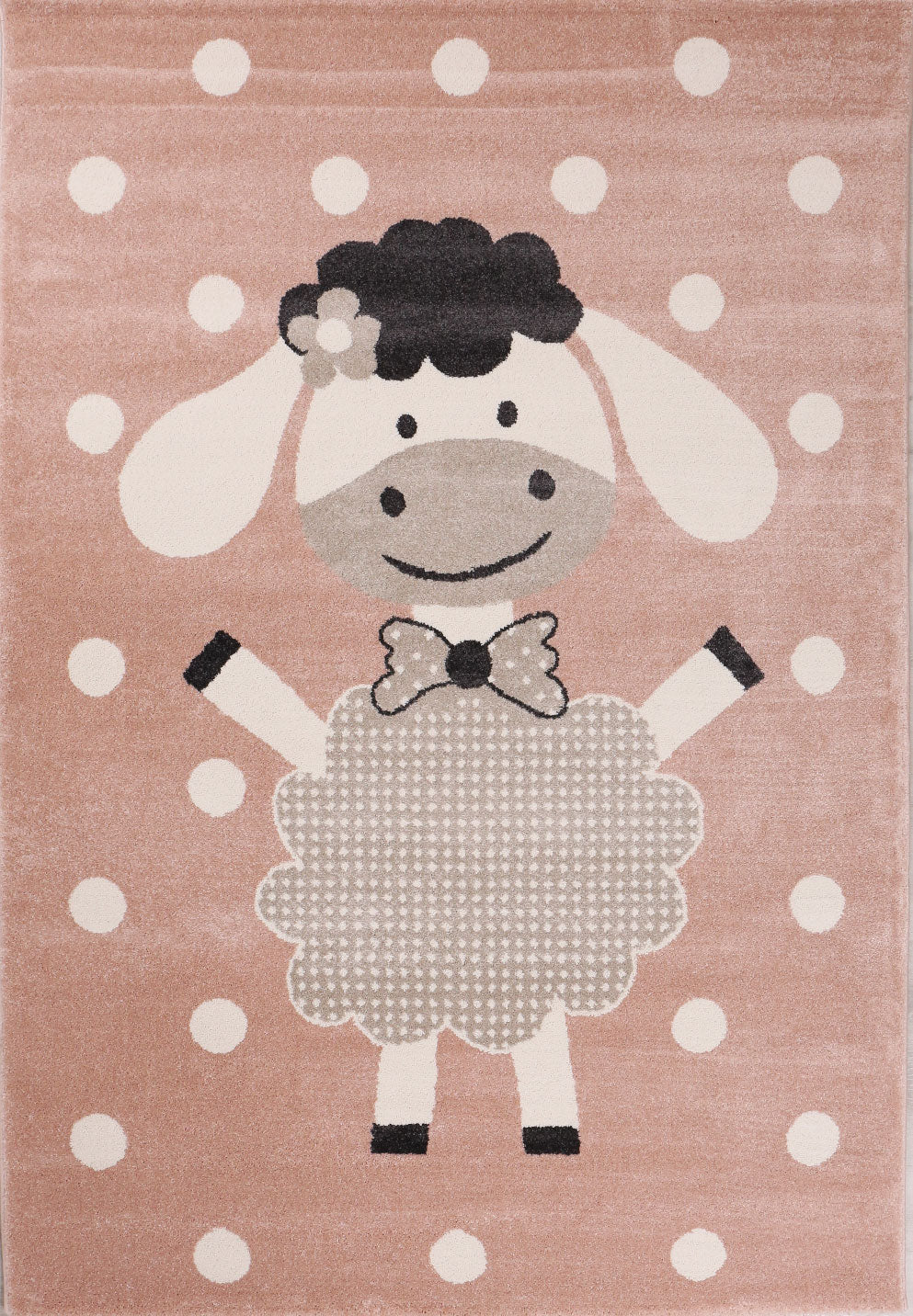 Children's rug, children's room, fluffy baby rug, Happy Sheep children's/teenager's room, pink