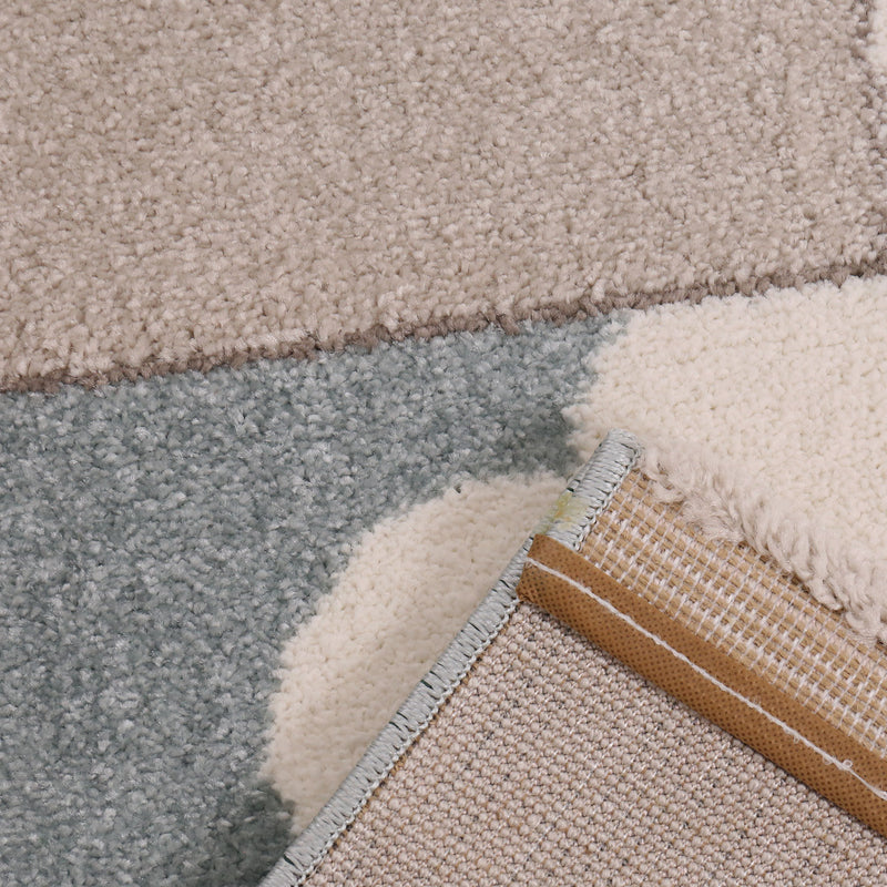 Fluffy children's room rug with hearts, clouds, and patchwork design-zoom-