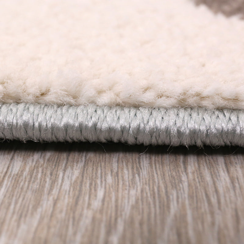 Fluffy children's room rug with hearts, clouds, and patchwork design-zoom-