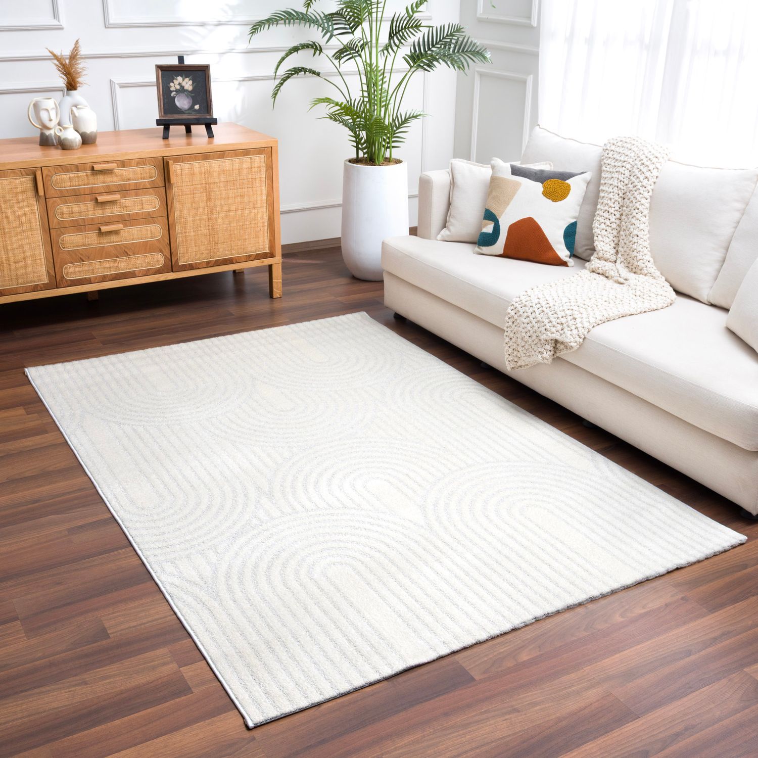 High-pile, long-pile rug, modern, for living room, bedroom, ultra-soft pattern-zoom-17