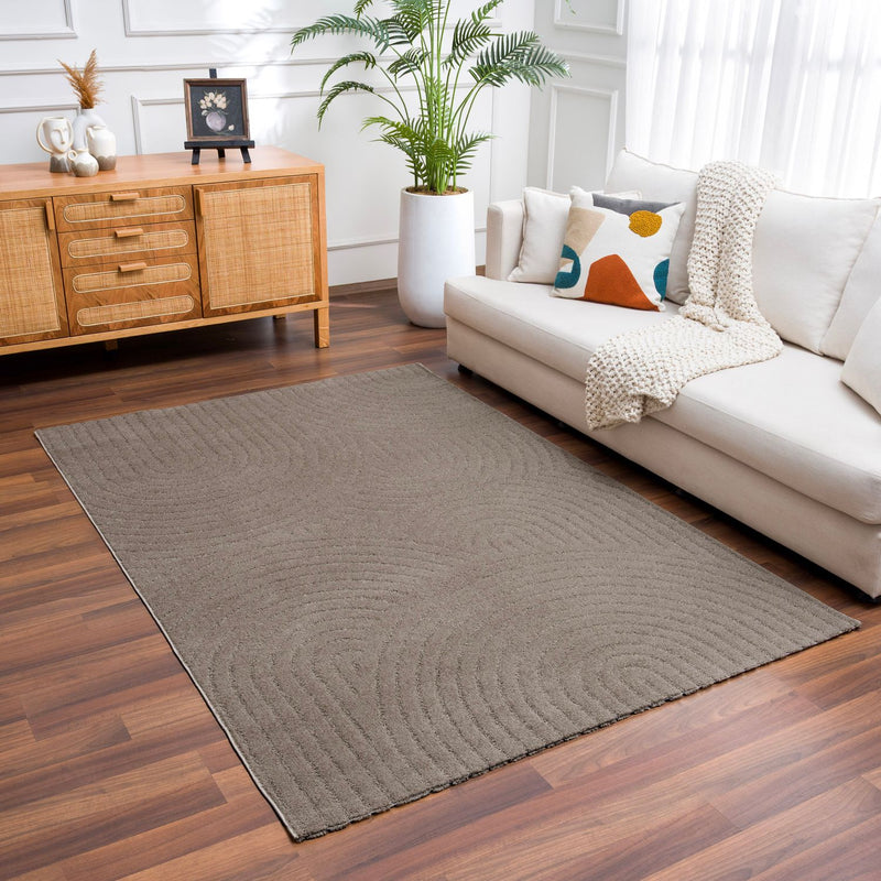 High-pile, long-pile rug, modern, for living room, bedroom, ultra-soft pattern-zoom-