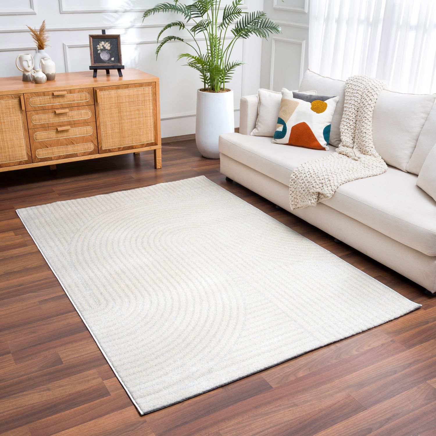 High-pile, long-pile rug, modern, for living room, bedroom, ultra-soft pattern-zoom-2