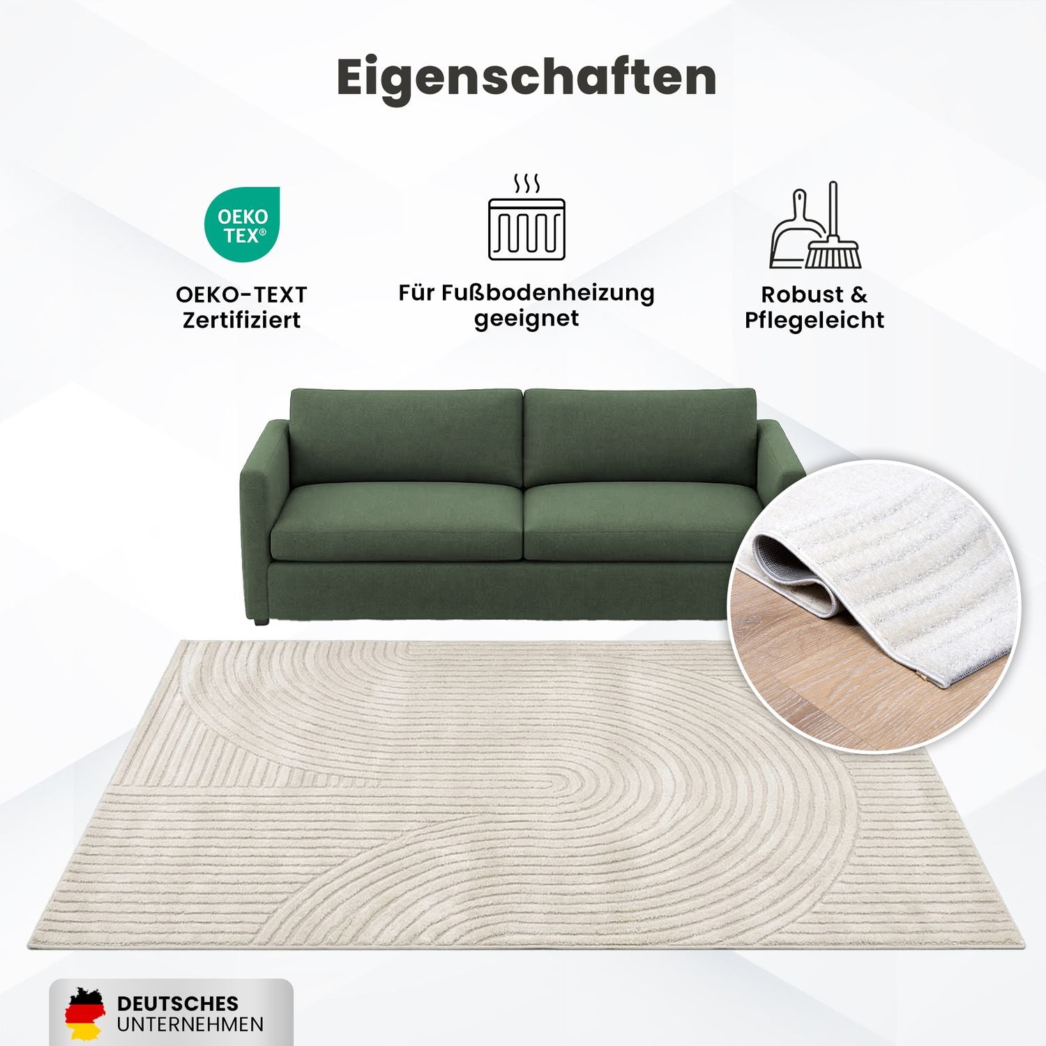 High-pile, long-pile rug, modern, for living room, bedroom, ultra-soft pattern-zoom-3