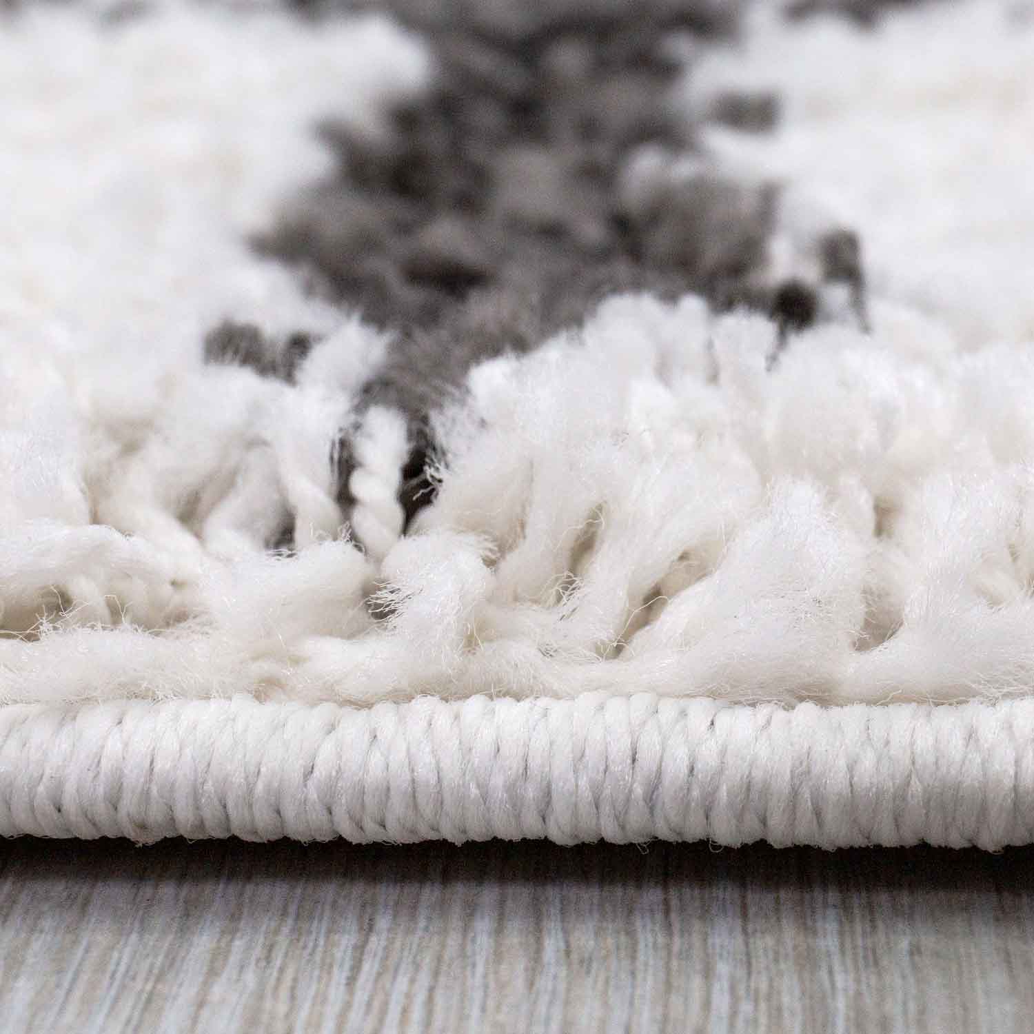 Hochflor Teppich, Weicher Wohnzimmer Shaggy Skandinavischer Stil Streifen-2