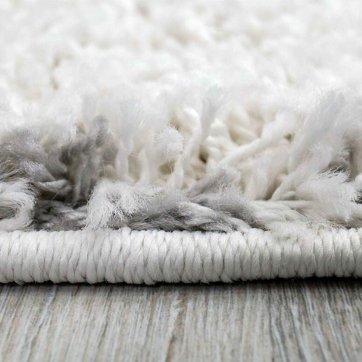 Hochflor Teppich, Weicher Wohnzimmer Shaggy Skandinavischer Stil Rauten-4