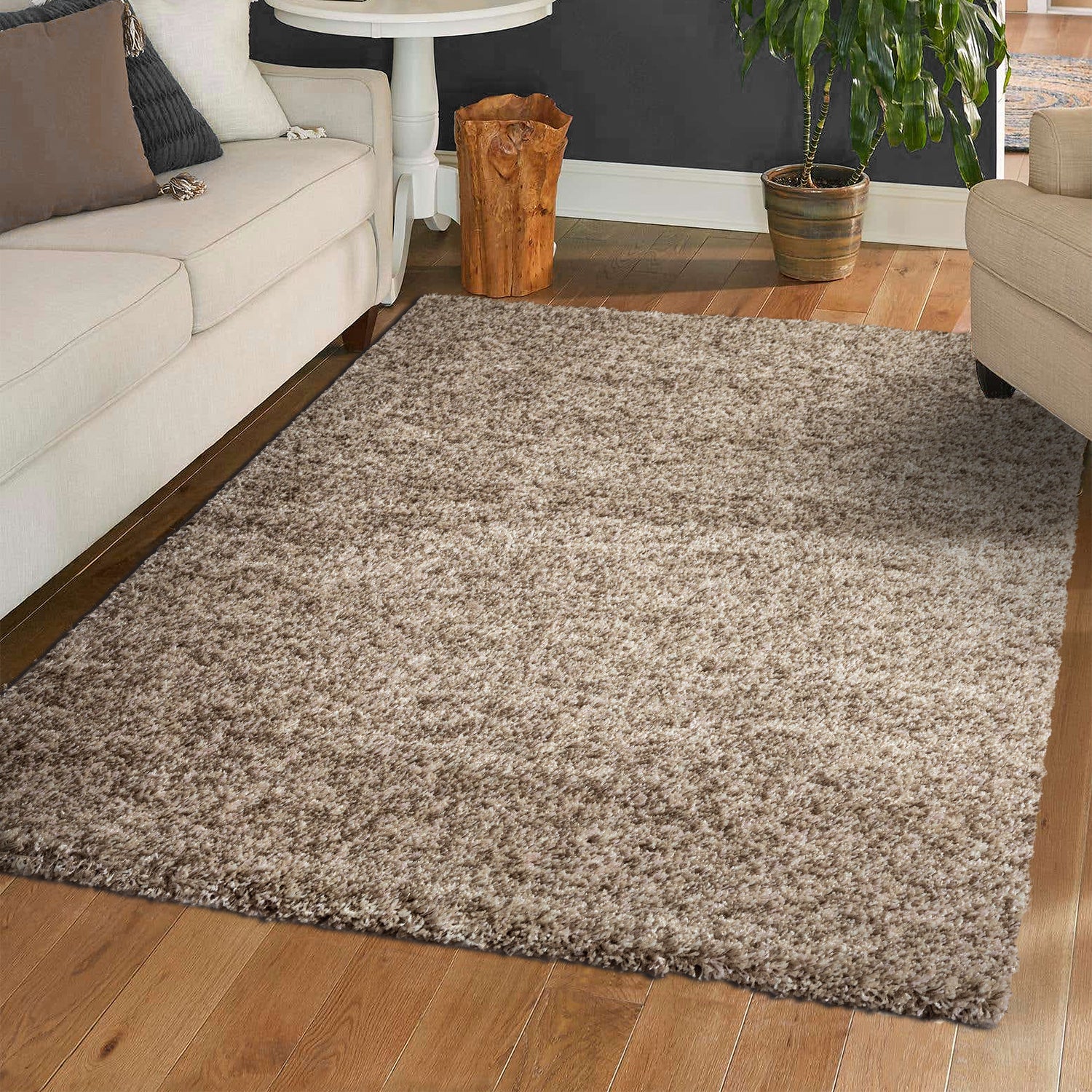 High-pile rug LUX Shaggy Living room Bedroom Multicolored Melange Extra Dense