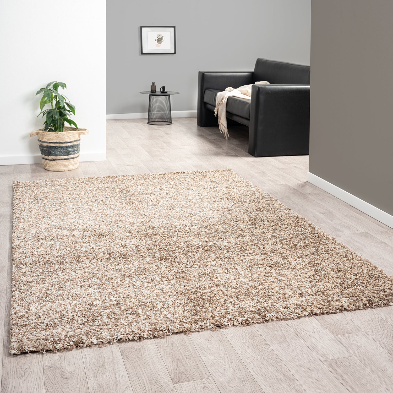 High-pile rug LUX Shaggy Living room Bedroom Multicolored Melange Extra Dense-19
