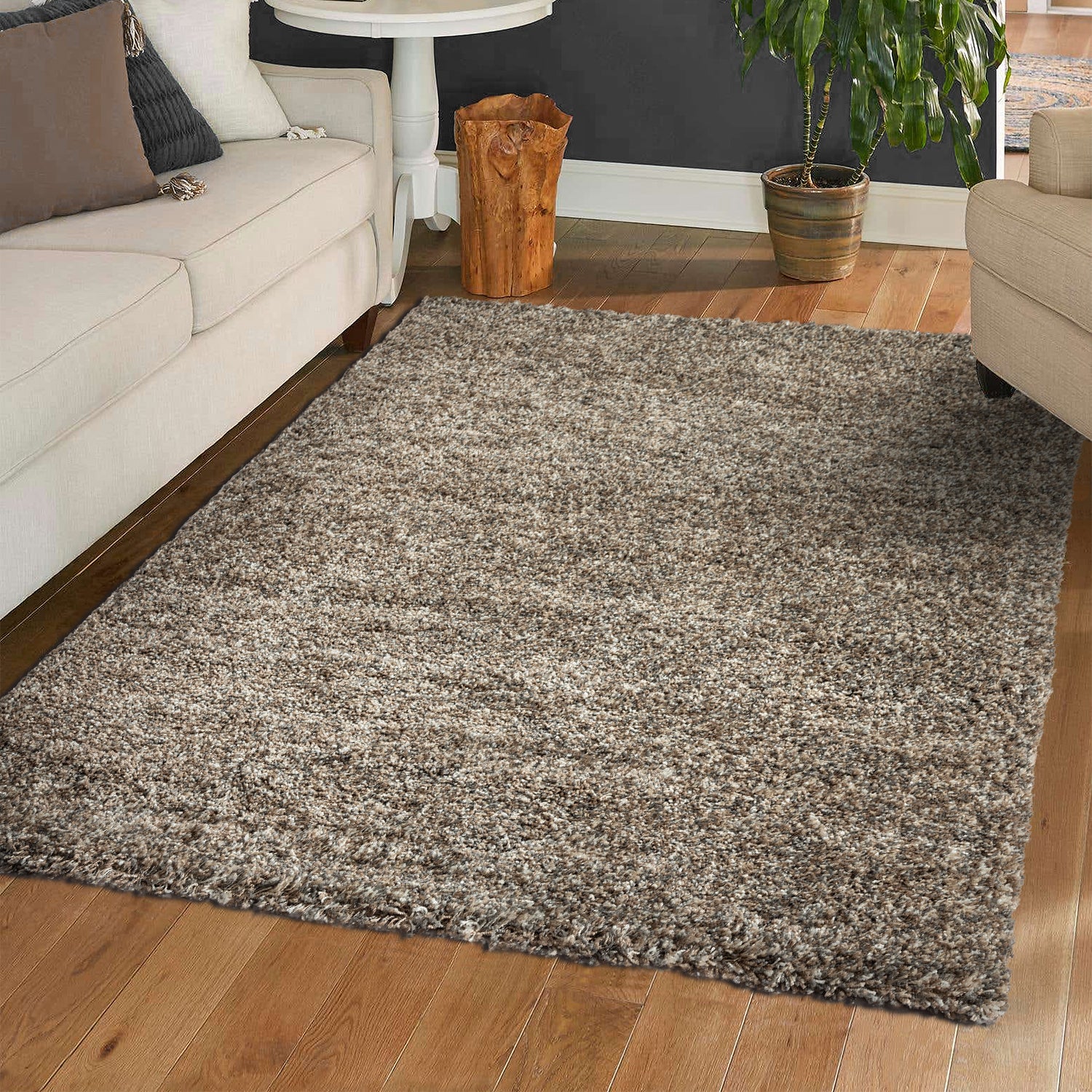 High-pile rug LUX Shaggy Living room Bedroom Multicolored Melange Extra Dense-8