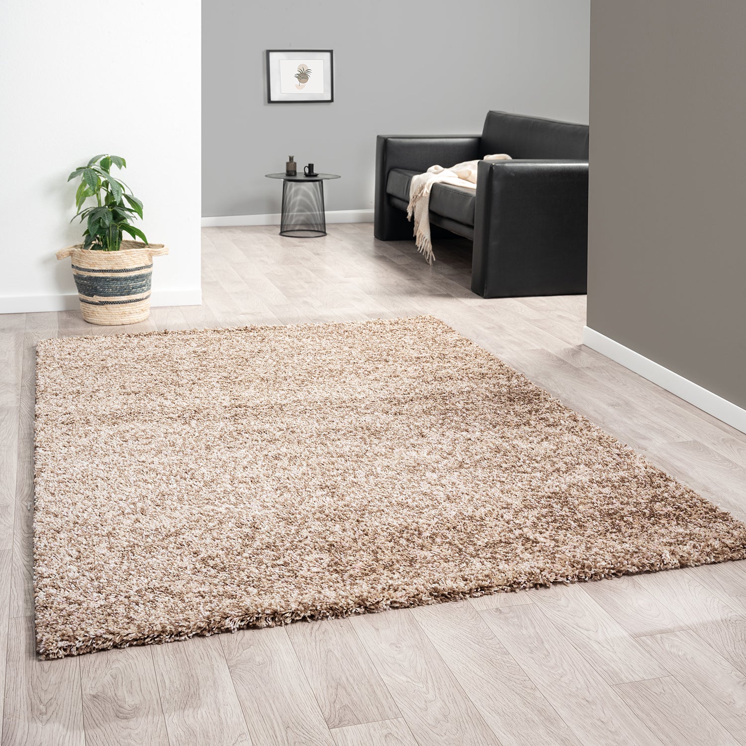 High-pile rug LUX Shaggy Living room Bedroom Multicolored Melange Extra Dense