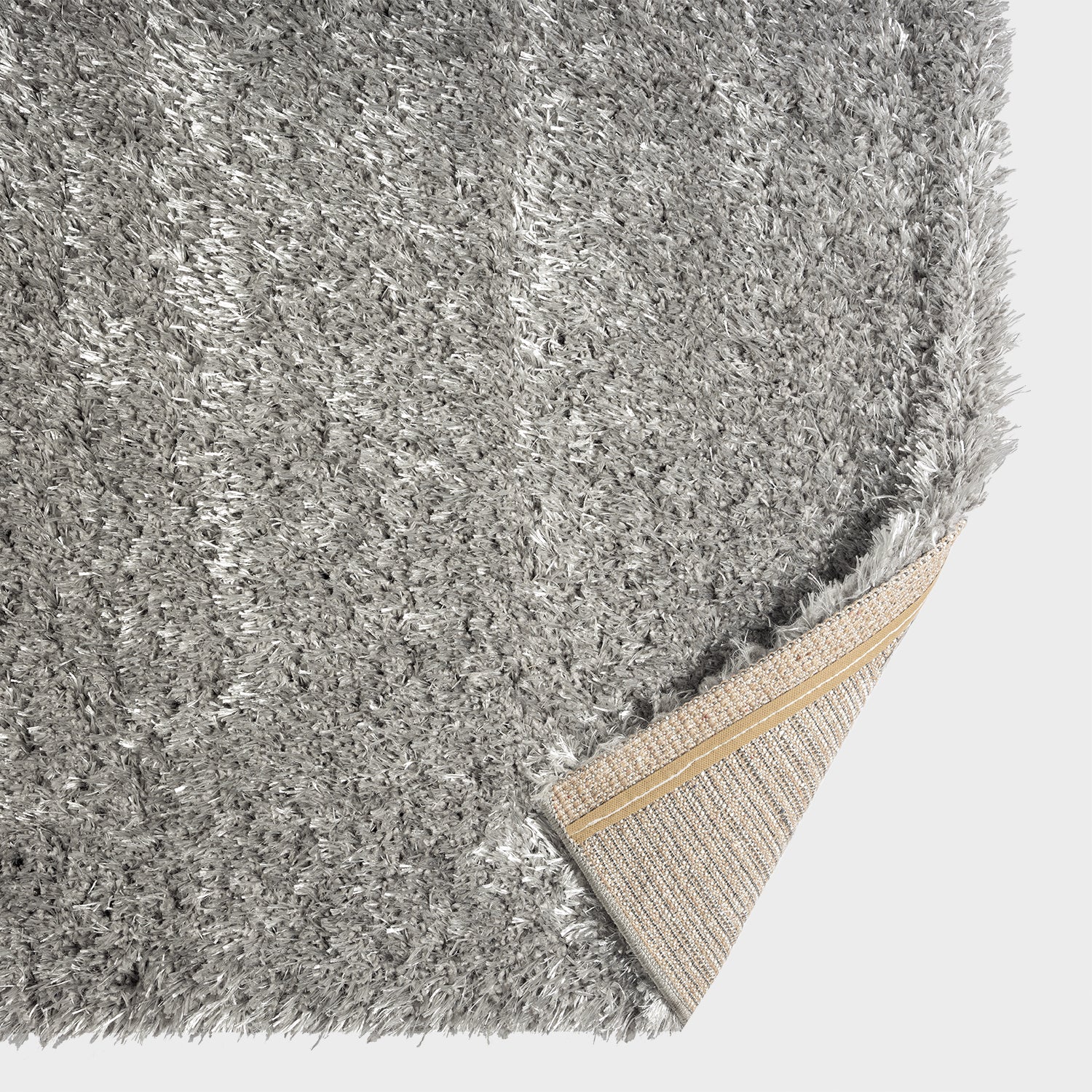 High-pile shaggy rug for living room, super soft, pastel colors, solid colors-zoom-3