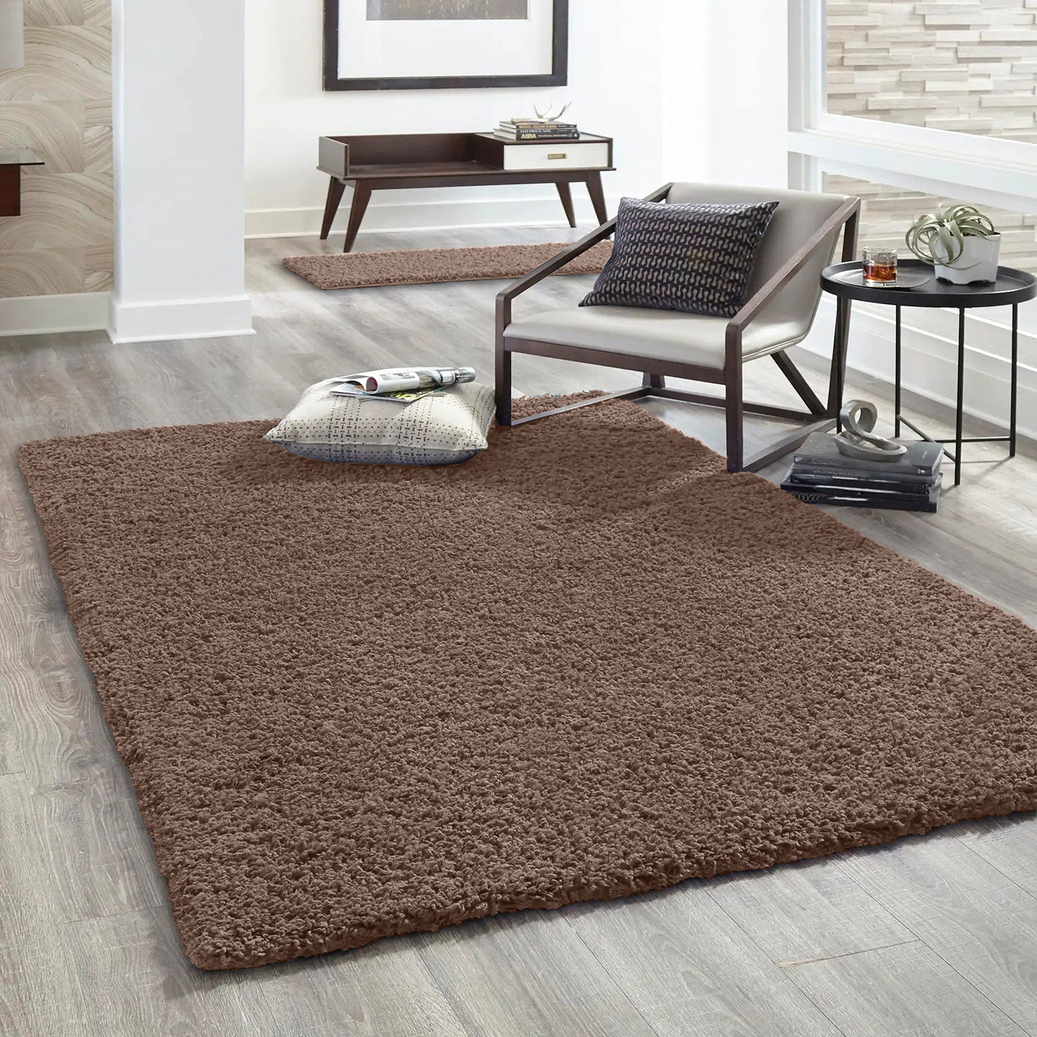 Hochflor Teppich Prime Shaggy Langflor Wohnzimmer Schlafzimmer Modern Farben-zoom-1