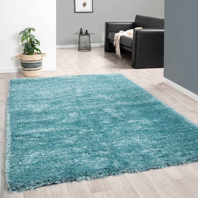 High-pile shaggy rug for living room, super soft, pastel colors, solid colors-zoom-