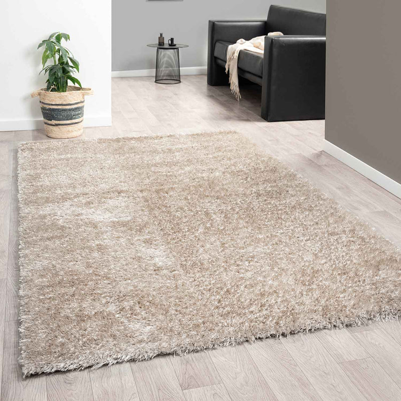 High-pile shaggy rug for living room, super soft, pastel colors, solid colors-zoom-