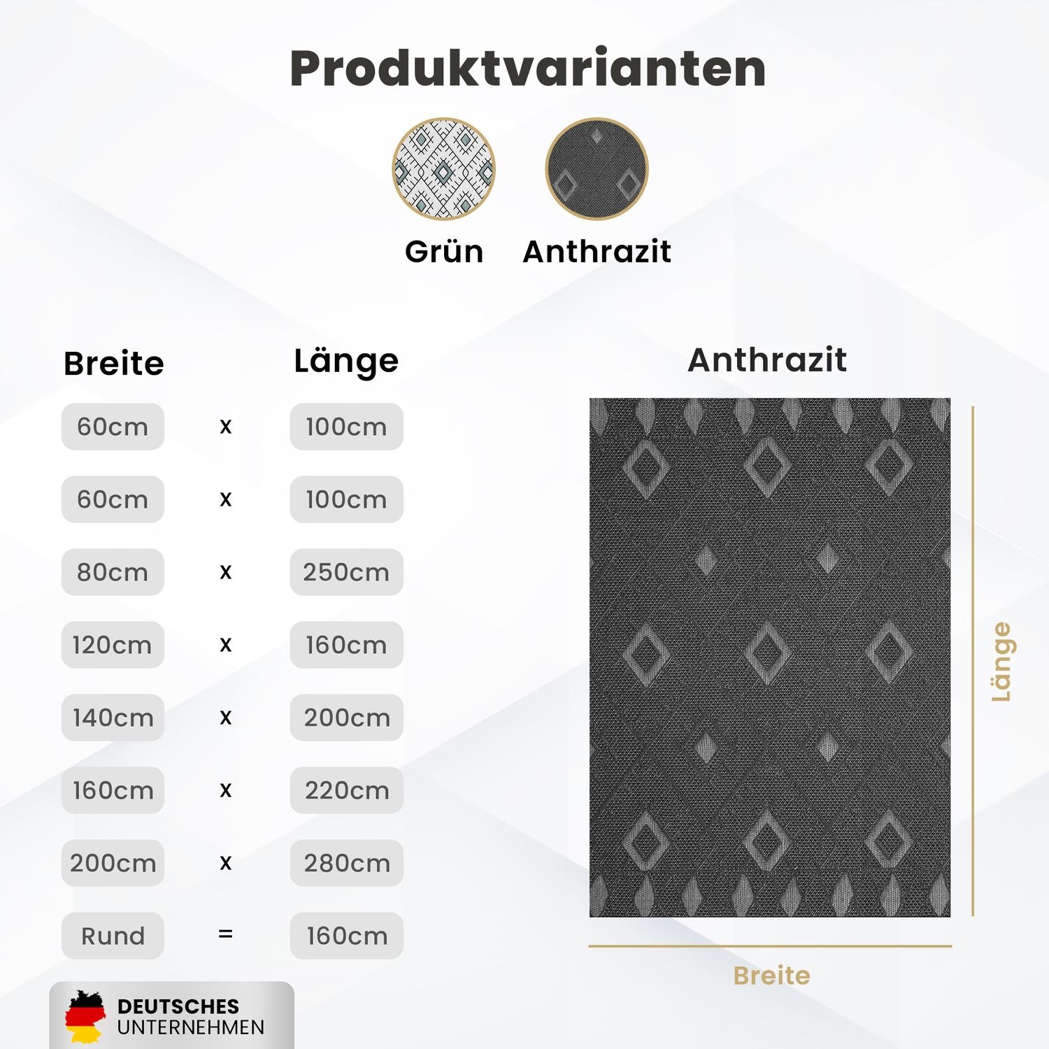 Indoor and outdoor flatweave patio & balcony kitchen rug diamond pattern boho grey-zoom-5