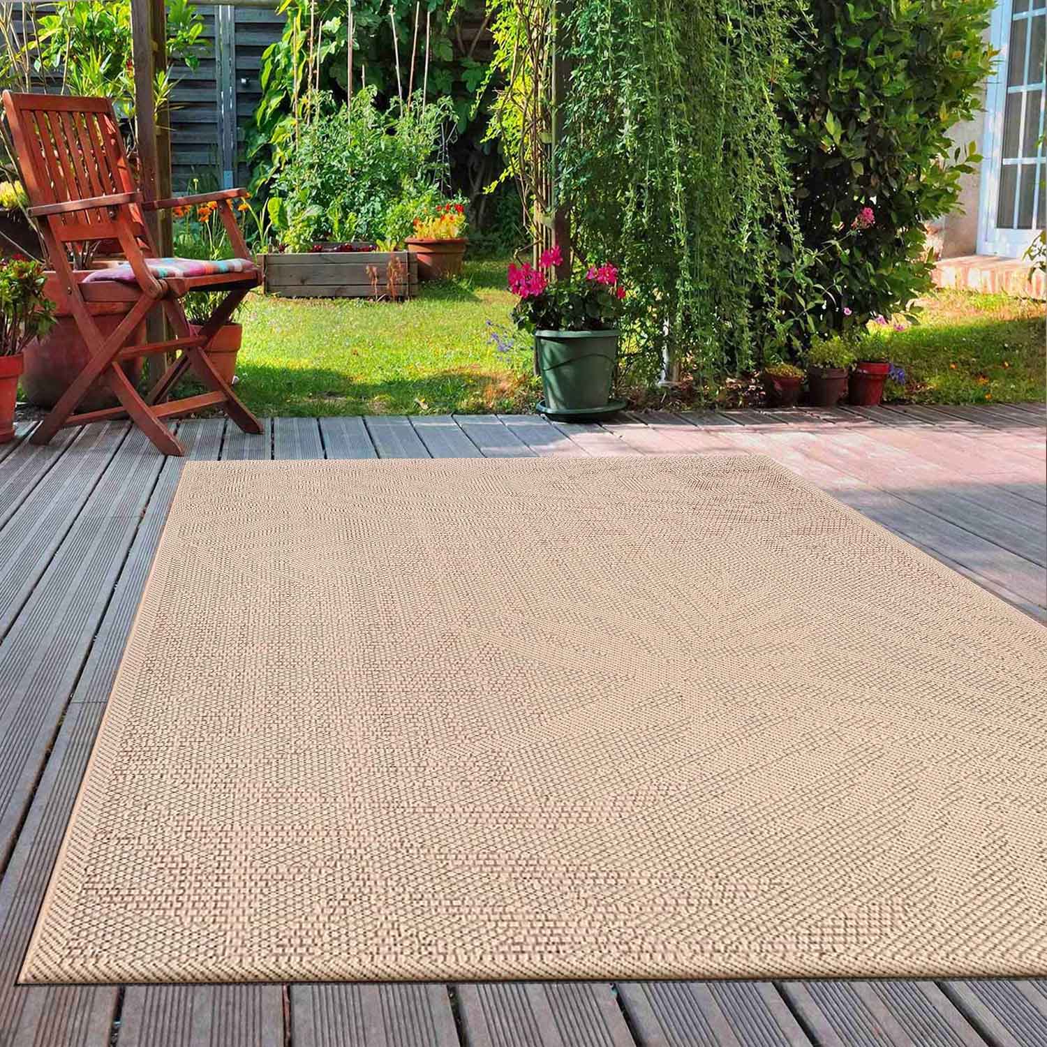 Indoor and outdoor carpet for kitchens, patios & balconies in beige-1