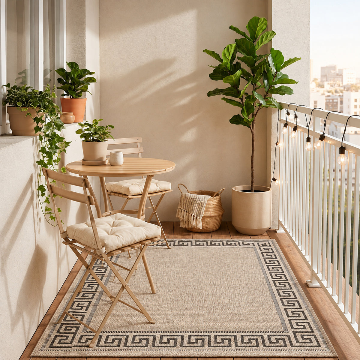 Indoor and outdoor carpet, patio & balcony, kitchen carpet, border, beige-zoom-3