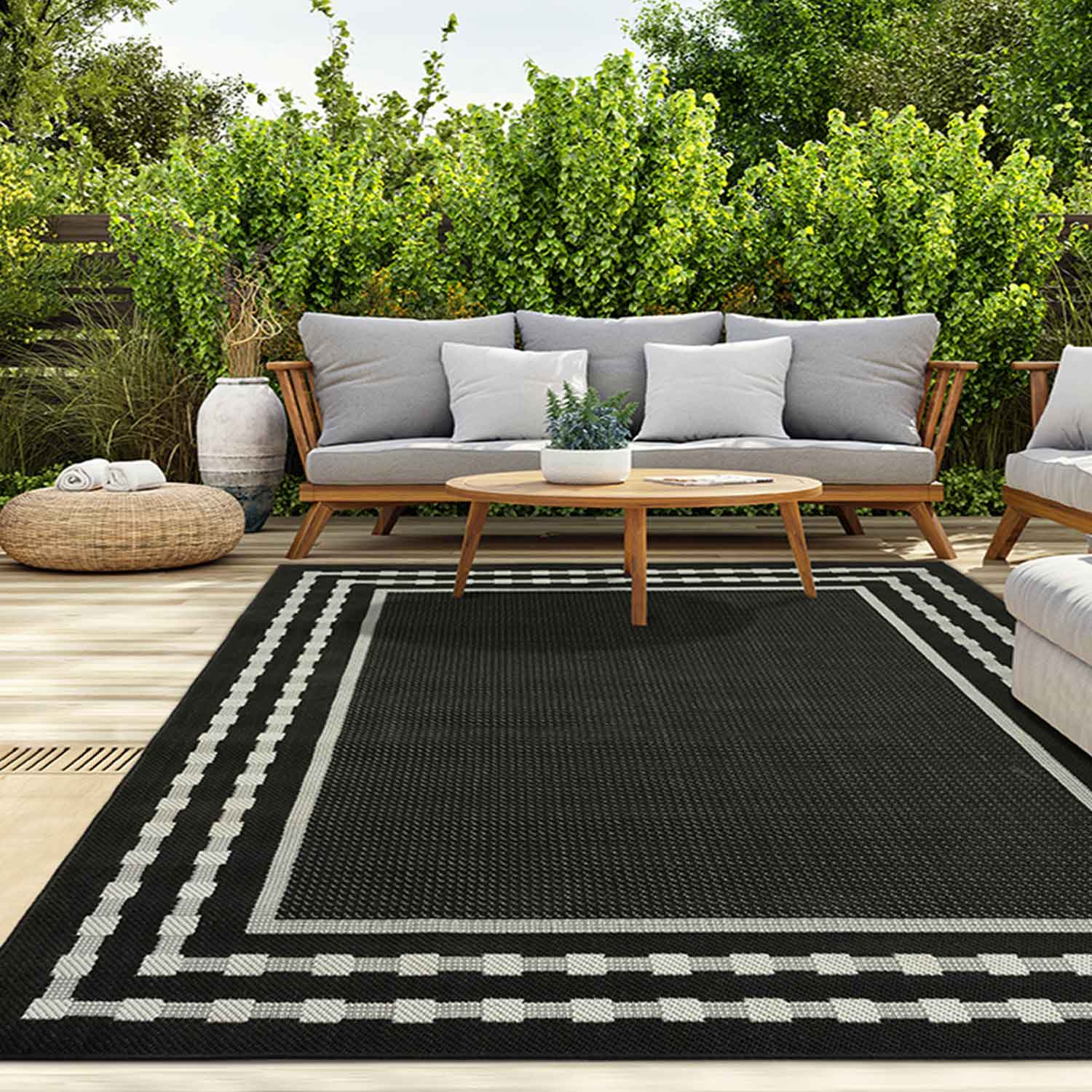 Indoor and outdoor carpet, patio & balcony, kitchen carpet with black border-1