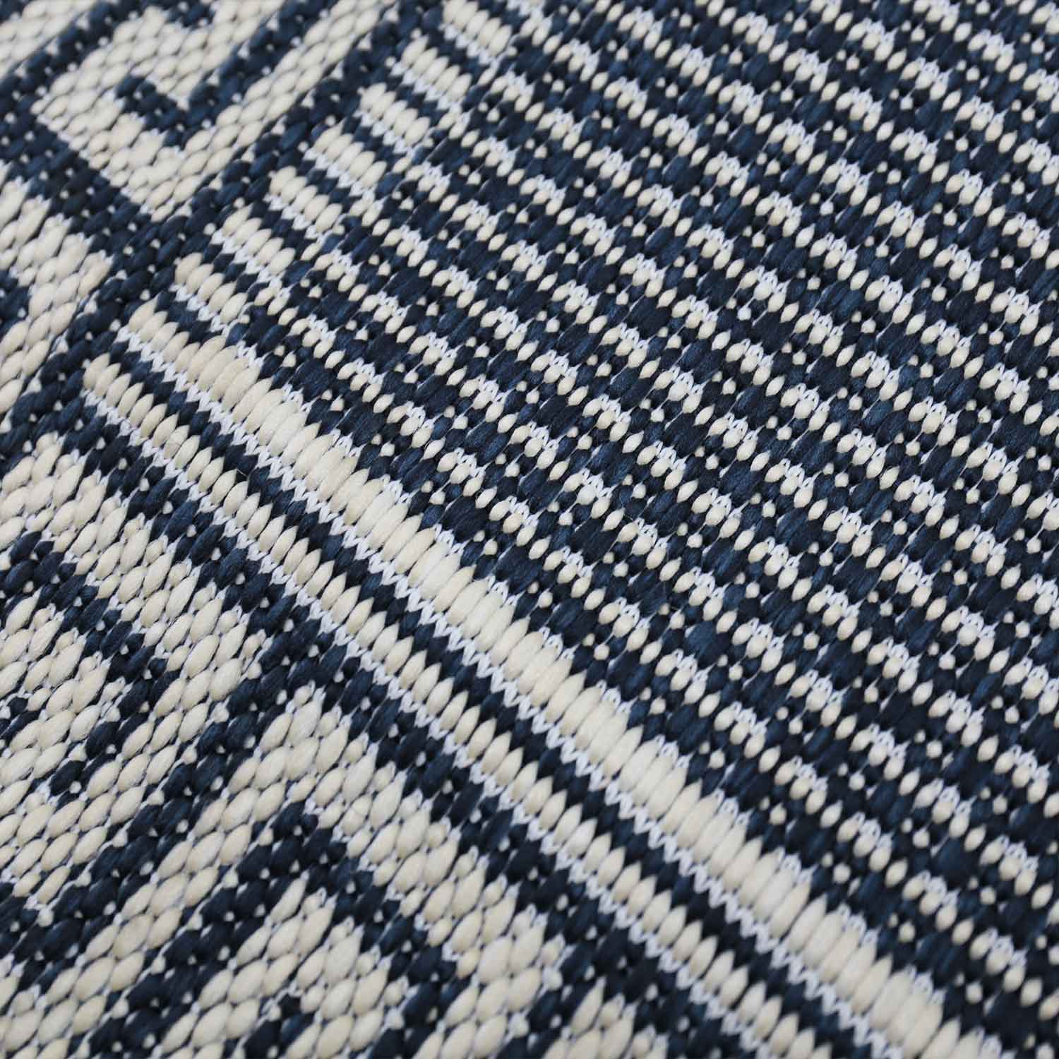 Indoor and outdoor flatweave rugs for balcony, kitchen, border look in blue & turquoise-zoom-6