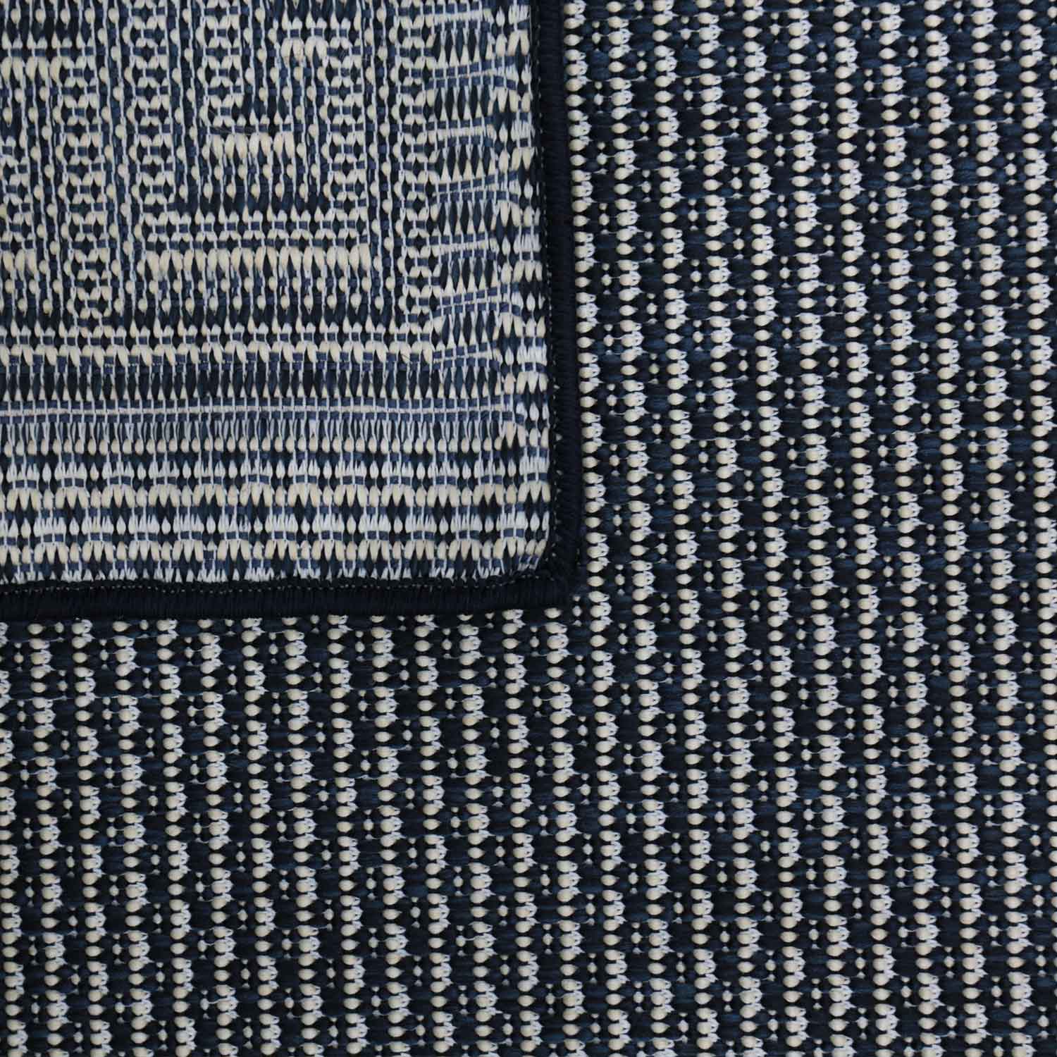 Indoor and outdoor flatweave rugs for balcony, kitchen, border look in blue & turquoise-zoom-7
