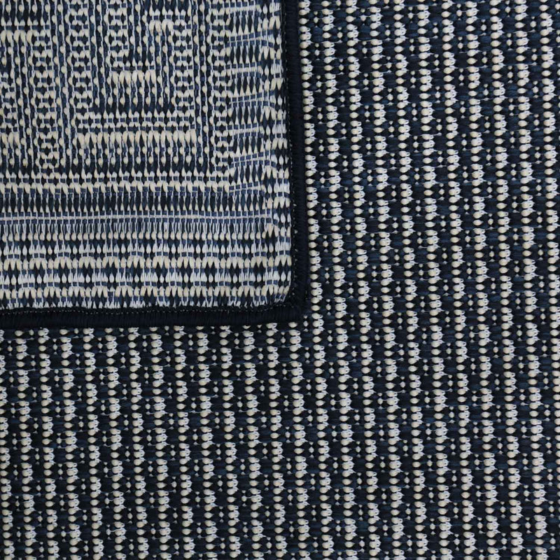 Indoor and outdoor flatweave rugs for balcony, kitchen, border look in blue & turquoise-zoom-