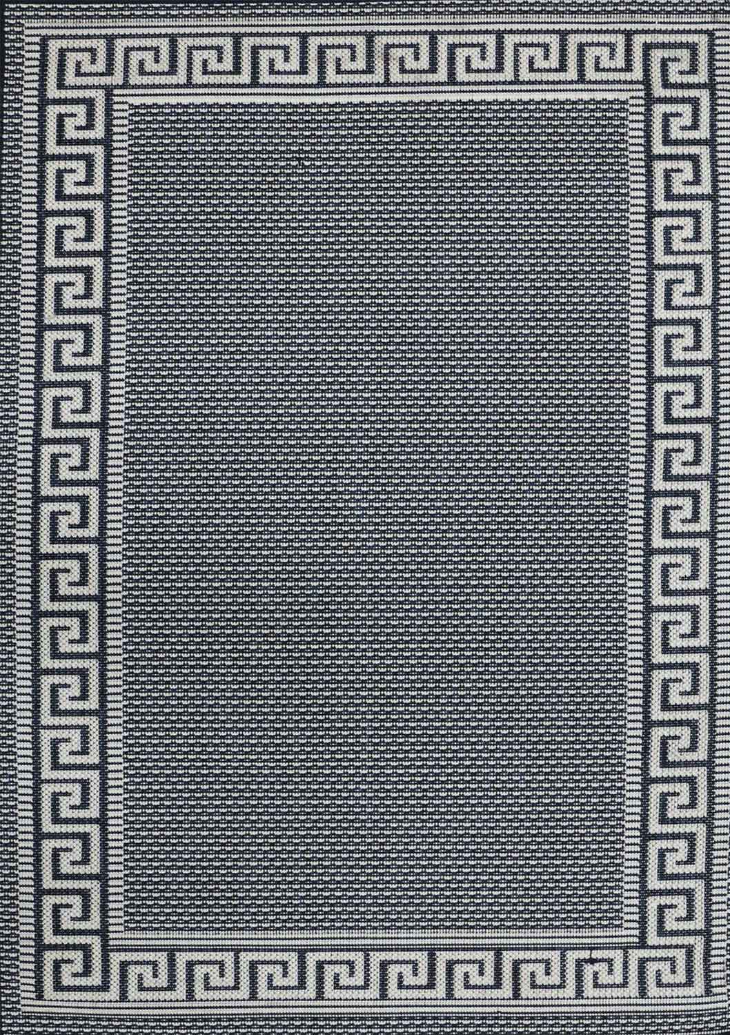 Indoor and outdoor flatweave rugs for balcony, kitchen, border look in blue & turquoise