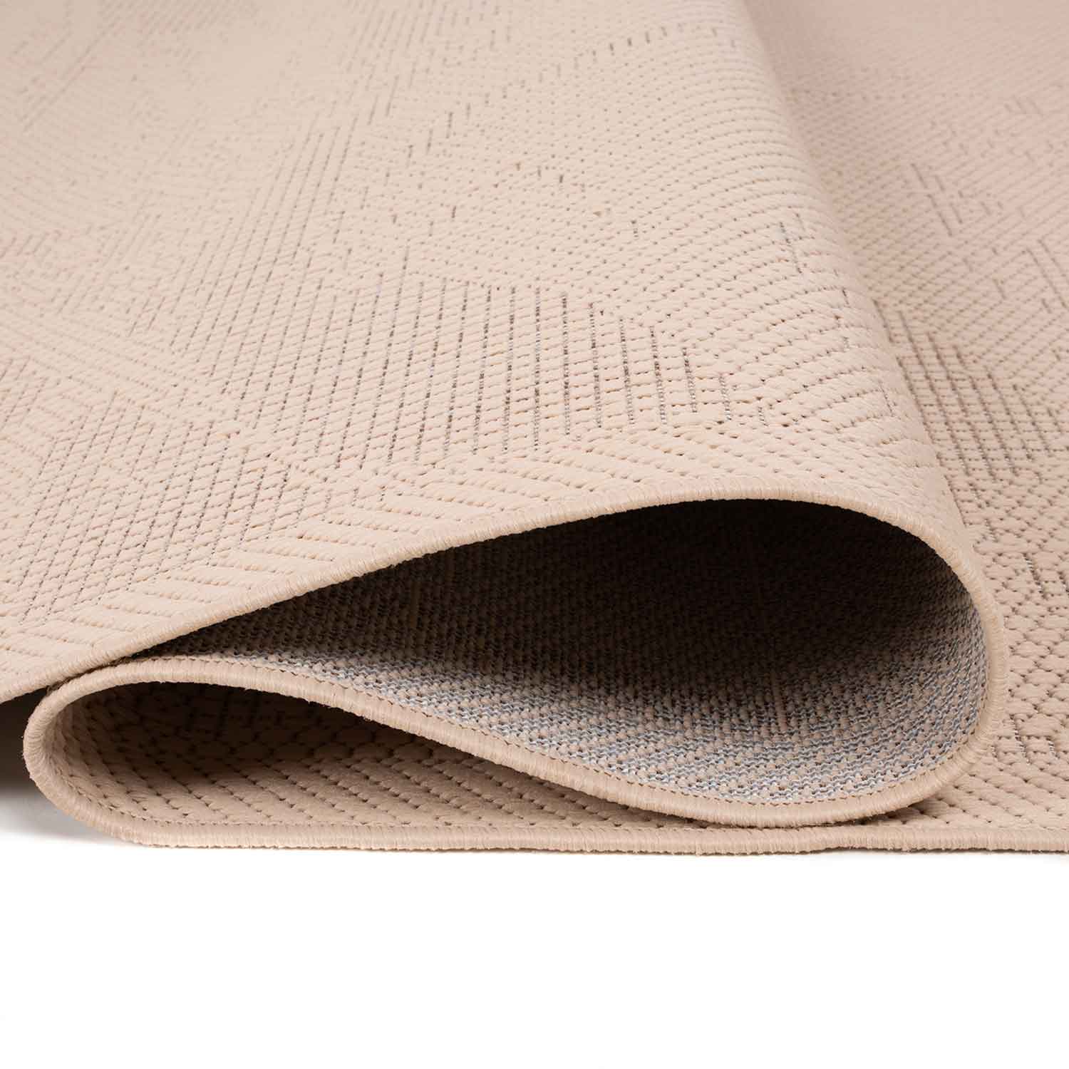 Indoor and outdoor flatweave rugs for patios, natural look in grey & beige-zoom-4
